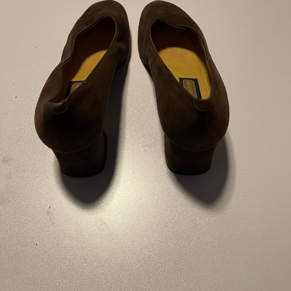 Coach women’s brown suede shoes made in Italy size 7.5 B Heel shoes Mules - Picture 10 of 13